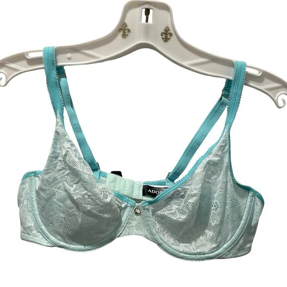 Adore me Bra 34C Underwire See Through Sheer Lace Mesh Romantic Lingerie - Picture 1 of 6